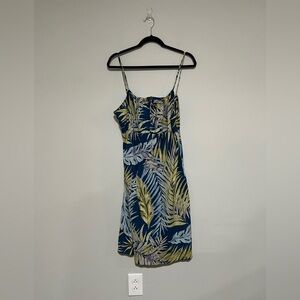 Nani Hawaii Tropical Babydoll Milkmaid Dress Size XL Hawaiian Y2K Resort Luau